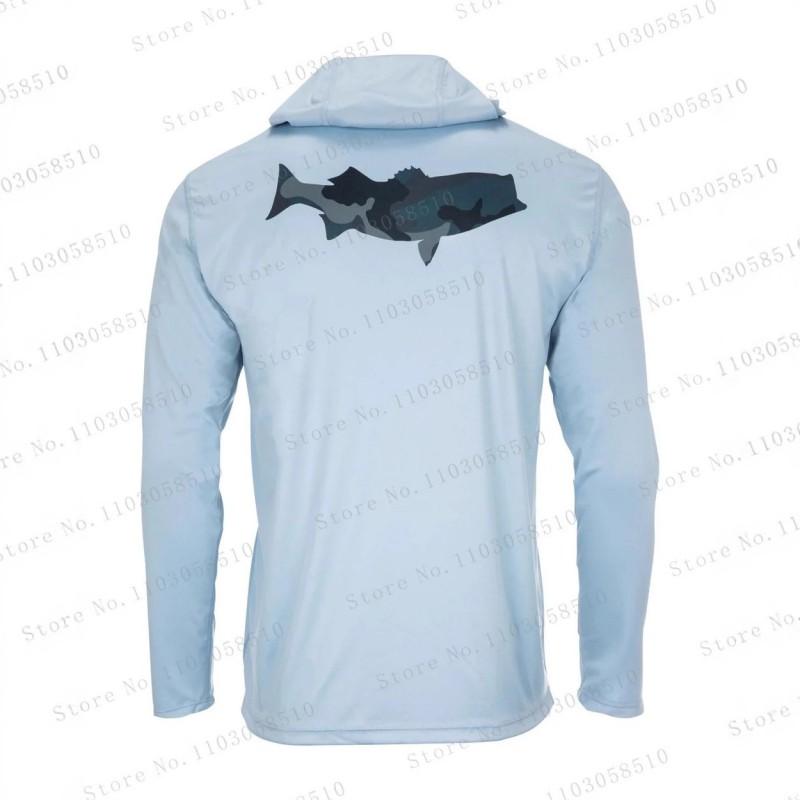 UPF 50 Quick-Dry Breathable Long Sleeve Sun Protection Hooded Shirt Fishing Outdoor Sports Surfing Diving