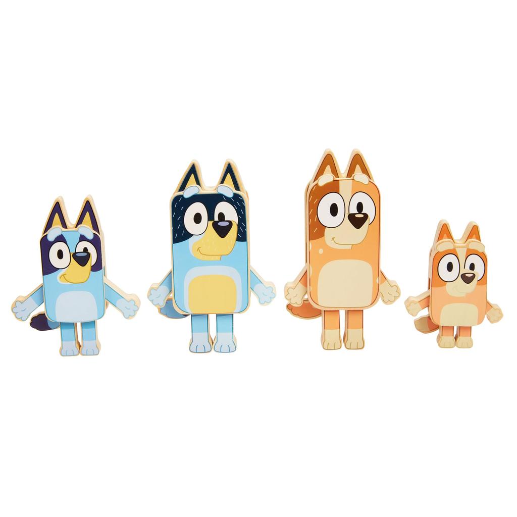 Деревянные фигурки персонажей Bluey 4 красочные деревянные фигурки, сертифицированные FSC для детей от 3 лет – –