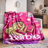 1 шт. Фланелевое одеяло Барби Мягкое, Теплое и Уютное для Дивана, Кровати, Офиса и Путешествий Универсальный Подарок на Любой Сезон, Рождественский подарок