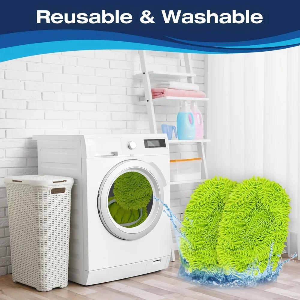 Reusable Mop Pads with High Water Absorption and Ultra-fine Fiber Cleaning Pads That Can Firmly Adhere To Most Standard Mops