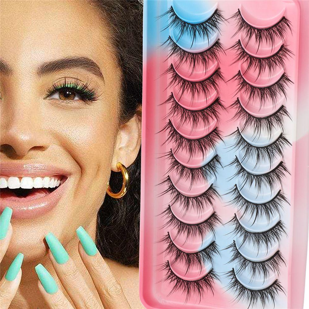 Wispy Cat-Eye Makeup Dramatic Fake Eyelashes Manga Lashes Anime Lashes Cosplay Lashes Mink Lashes