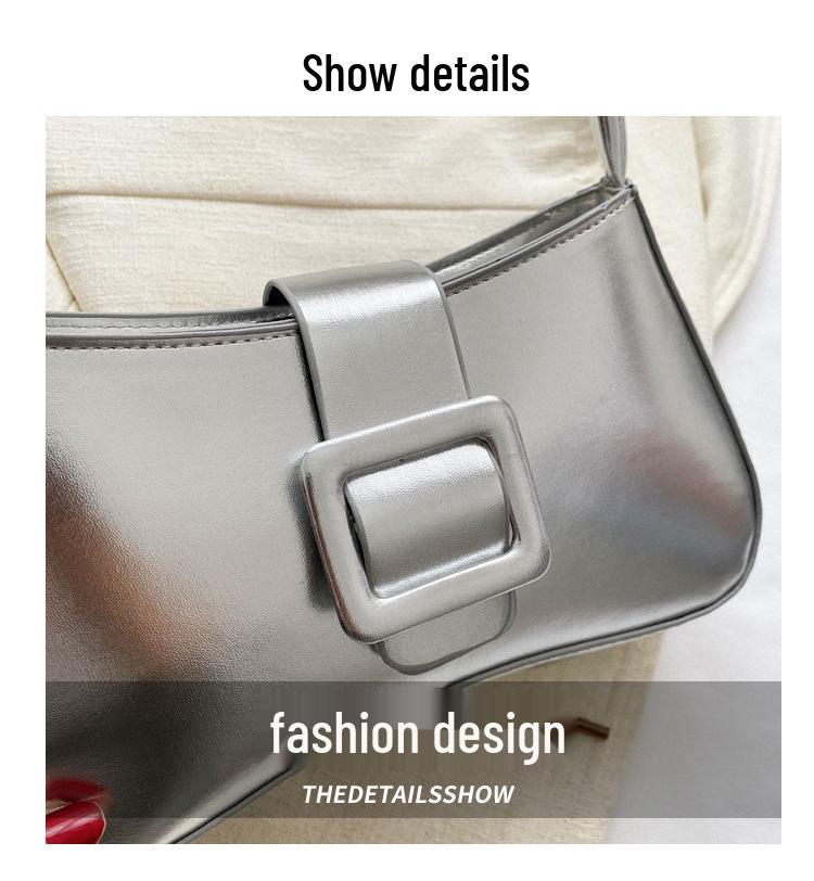 2023 Модная женская осенняя сумка-подмышка через плечо - Повседневная, Простая, Шикарная сумочка