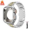 Металлический ремешок + Металлический корпус для Apple Watch Series 11 46 мм 42 мм Ultra 3/2/1 49 мм 45 мм 44 мм Ремешок для Series 11 10 9 8 7 6 5 SE2 SE3 4