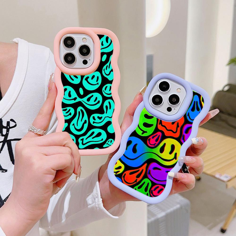 Ae88 Lovely Smiley Art Protective Phone Cases for Samsung S24 Plus S23 Ultra A14 A55 A06 Honor X9b Motorola OnePlus Big Wave TPU Back Cover