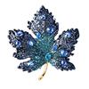 Rhinestone Red Maple Brooches Vintage Blue Maple Leaf Rhinestone Crystal Pendant Woman's Brooch Pin Luxury Accessories Gift Sets