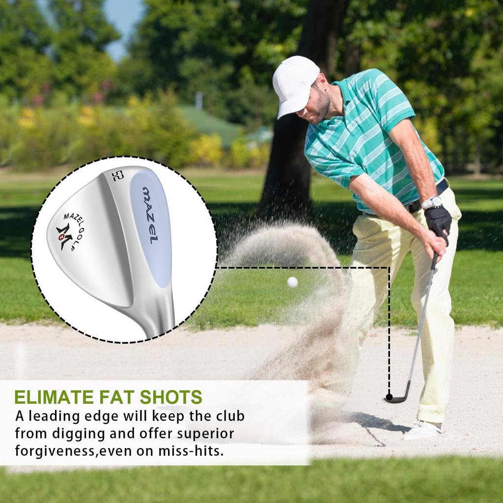 MAZEL FORGED Кованые гольф-кроссовки Sand Wedge Loft 48 50 52 54 56 58 60 градусов Широкая подошва Wedge Steel R 58 Мужские правши Угол градусы, градусы, градусы,