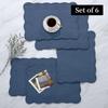 Quilted Placemats Washable-13X18 inches Rectangular Placemats for Kitchen Table-100% Cotton Fabric Rectangular Table Mats