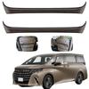 Glealcco Back Seat Handle Garnish for the New 40 Custom Interior Parts Trim/Cover Alphard/Vellfire Series, (Woodgrain Black)