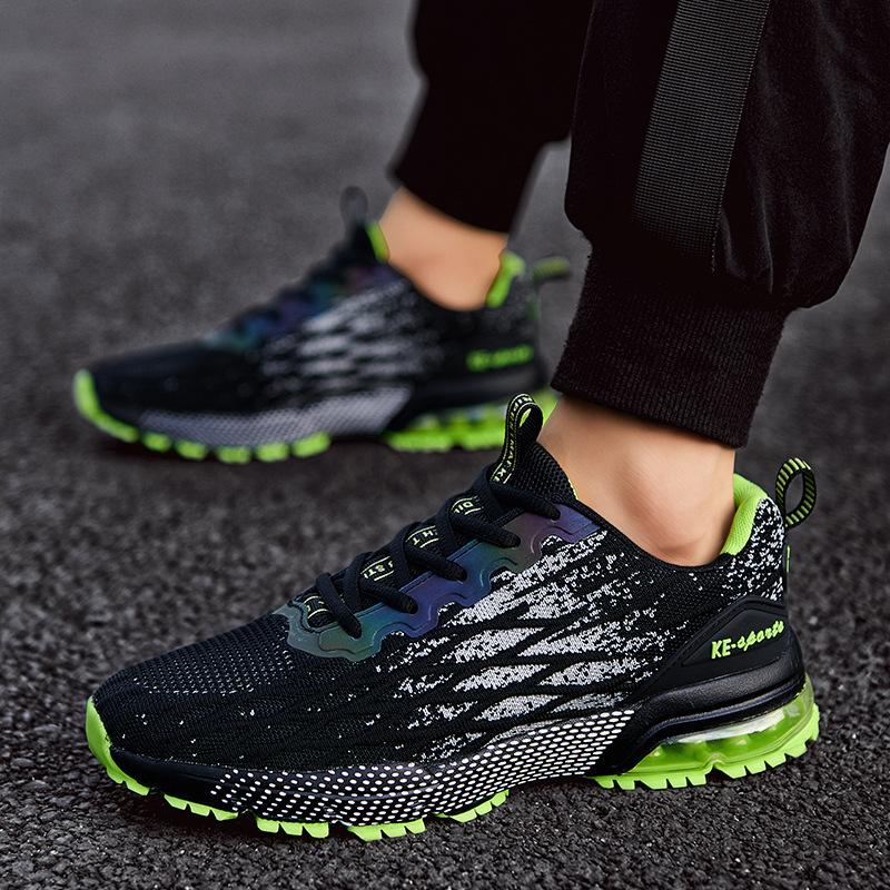 Size 45 men's shoes 2026 spring new large size casual sports shoes men's shoes 46 versatile flying woven air cushion running shoes