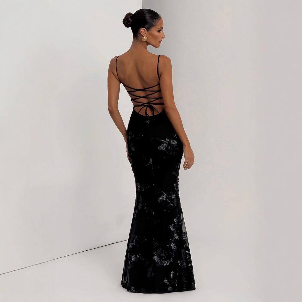Женское strapless вышитое цветочное облегающее длинное платье Желтое вечернее платье