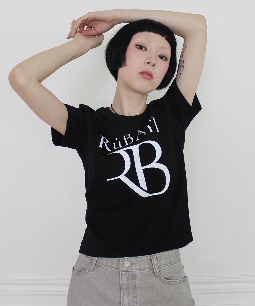 Футболка с логотипом RUBATI R.B (черный)