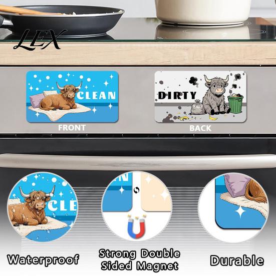 Dirty Clean Magnetic Indicator Cartoon Animal Dishwasher Magnet, Universal Indicator, Double-sided Dish Washing Machine Decoration Magnet