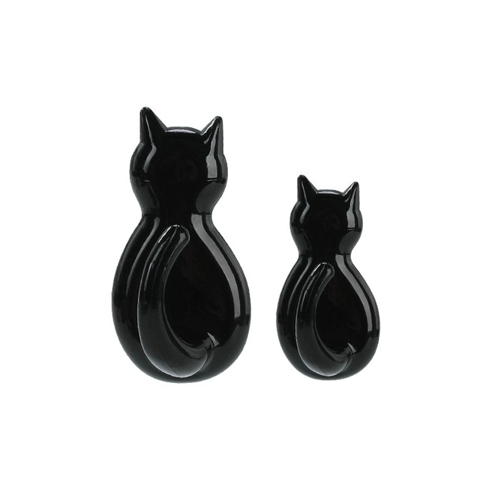 2 Pcs Self-adhesive Cat Hooks Plastic Cat Key Holder Creative Cat Shape Wall Hook Clothes