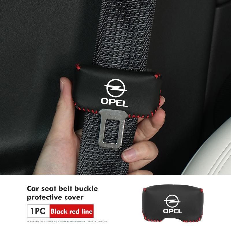 Car Seat Belt Buckle Plug Leather Protective Cover For Opel ADAM ASTRA J K CORSA E INSIGNIA MOKKA VIVA Meriva