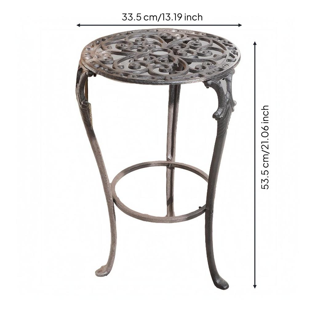 Iron Plant Stand Openwork Design Ornamental Potted Floor-Standing