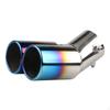 Car Dual Exhaust Tip Tail Pipe Tailpipe Stainless Steel Premium Durable Curved Type Replace
