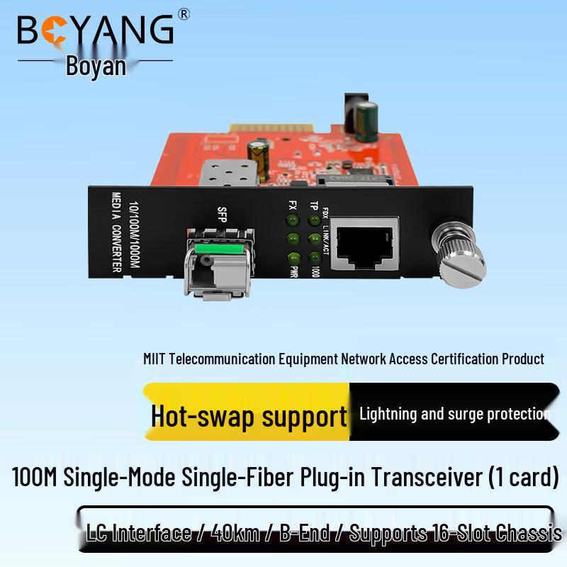 BOYANG Modular Fiber Optic Transceivers and 16-Slot Chassis
