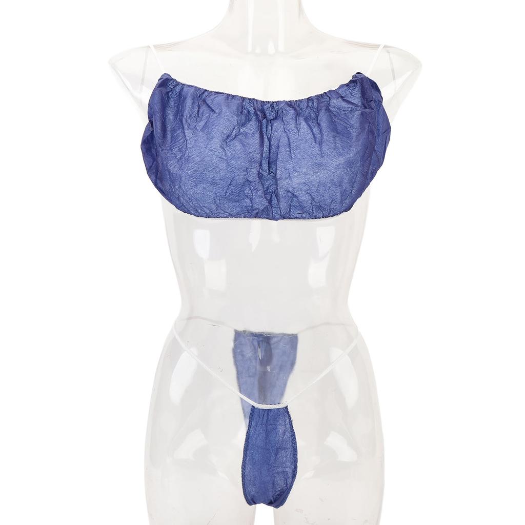 10 комплектов одноразового нижнего белья из нетканого материала, дышащего, мягкого, гигиеничного, одноразовый комплект нижнего белья для спа, сауны, салона красоты, синий