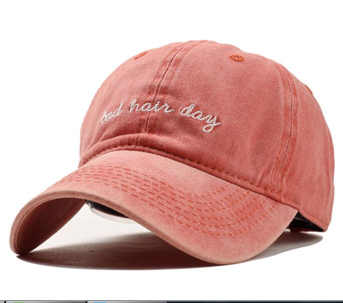 Bad Hair Day Embroidery Washed Baseball Man Woman Cap Classic Baseball Outdoor Hat 6 Panel Man Hat