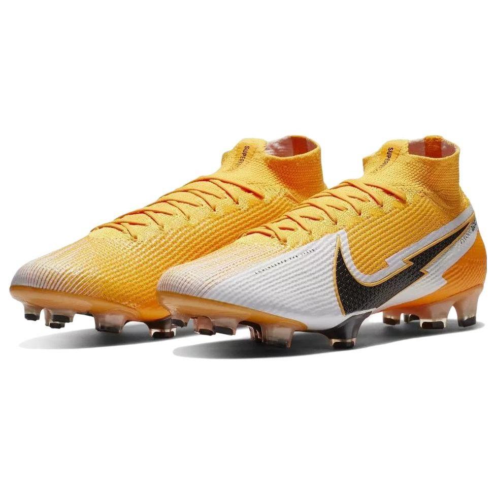 Nike Кроссовки унисекс Mercurial Superfly 7 Elite FG Laser Оранжевые Белые Черные AQ4174-801