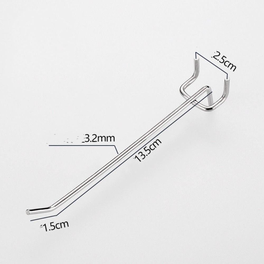 Серебряные крючки для витрин, вешалка для розничного магазина, подходит для стеллажей для хранения