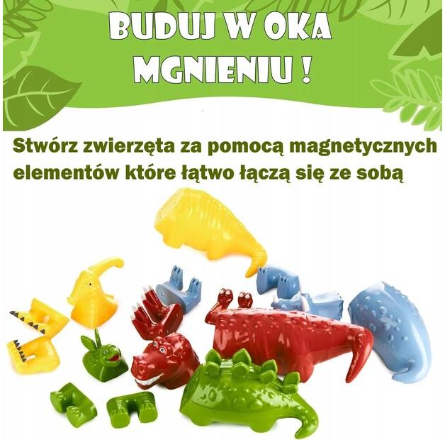Конструктор магнитный Malblo Динозавры, 62010 деталей
