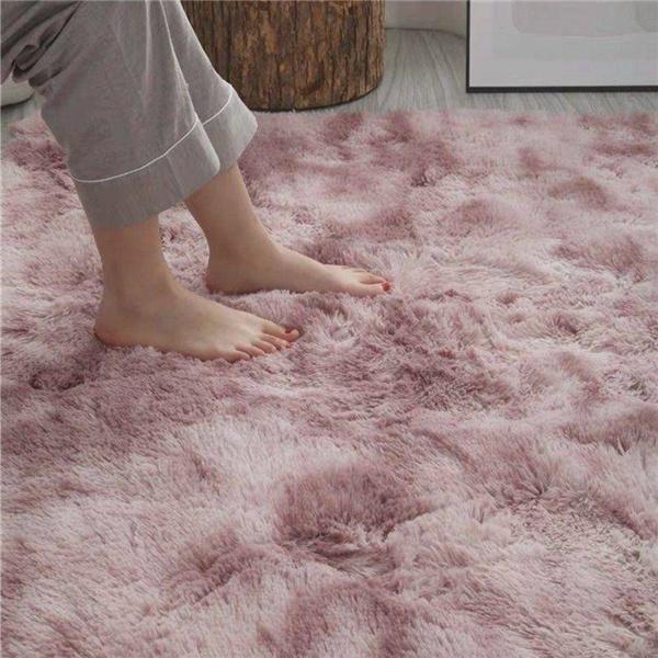 New Rainbow Rug Oversied Fluffy Plush Rugs Large Size Anti-slip Floor Mats Tie-Dye Art Carpet Shaggy Kids Room Living Room Bedside Rug
