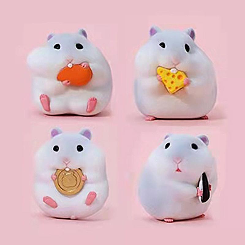 Cute Stealing Hamster Car Interior Gourmet Hamster Auto Dashboard Decoration
