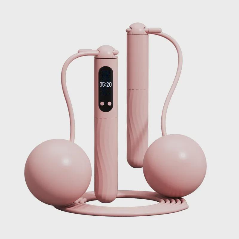 Умная Bluetooth-перезаряжаемая беспроводная скакалка с утяжеленными мячами для фитнеса для взрослых