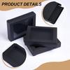 24pcs Cardboard Box with PVC Clear Window Rectangle Black 17.5x13.5x3.5cm