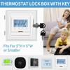 Vandal-Proof Thermostat Lock Box Transparent Lockable Thermostat Guard  For Home