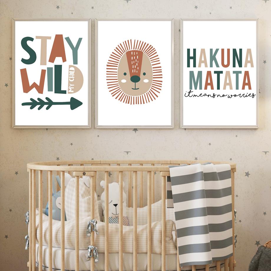 Lion Giraffe Zebra Growth Quotes Number Alphabet Wall Art Posters Prints Nordic Canvas Painting Cartoon Pictures Kids Room Decor