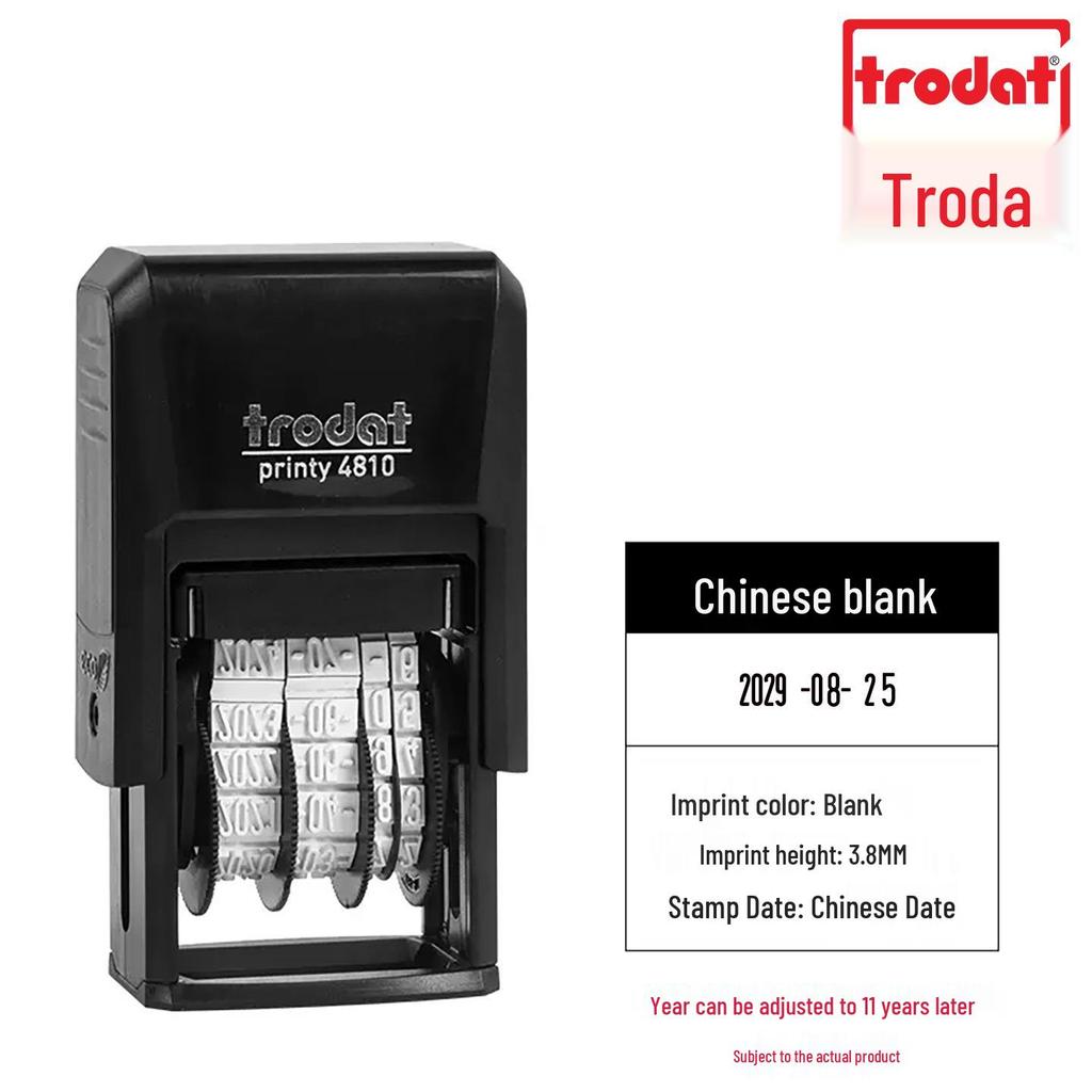 Самонаборный датер Trodat 4810, 3,8x20мм, Регулируемый, Даты на китайском и английском языках