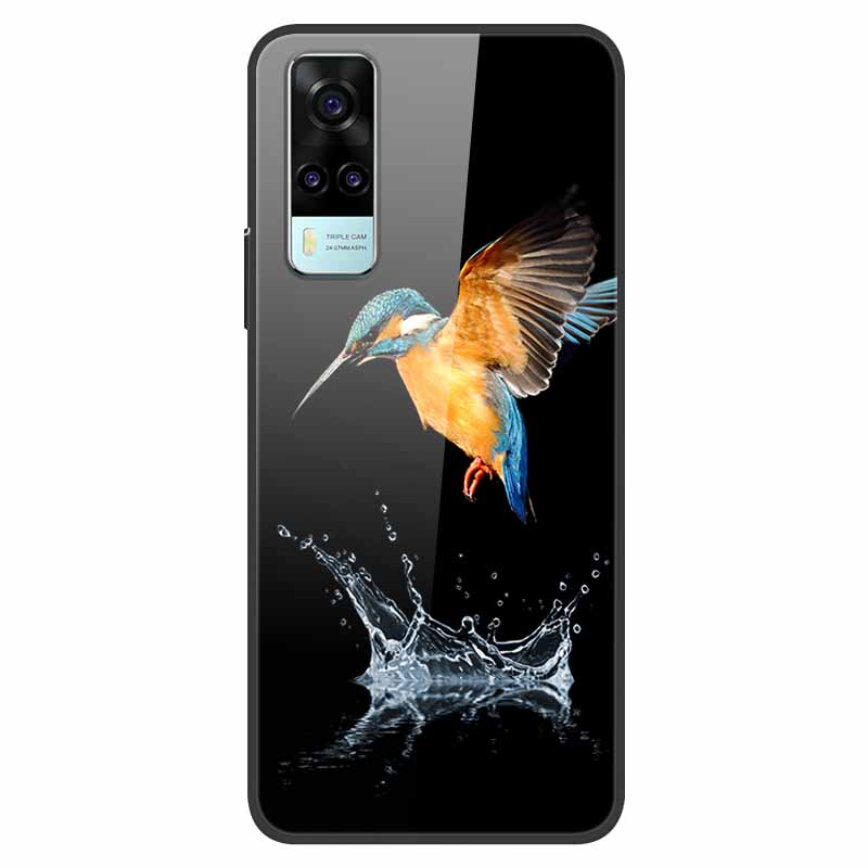 Роскошный чехол-кейс для vivo Y53S 4G Чехол из закаленного стекла для Vivo Y31 VivoY31 2021 Y51 2020 Чехол для телефона для Vivo V2036 Y53S Coque