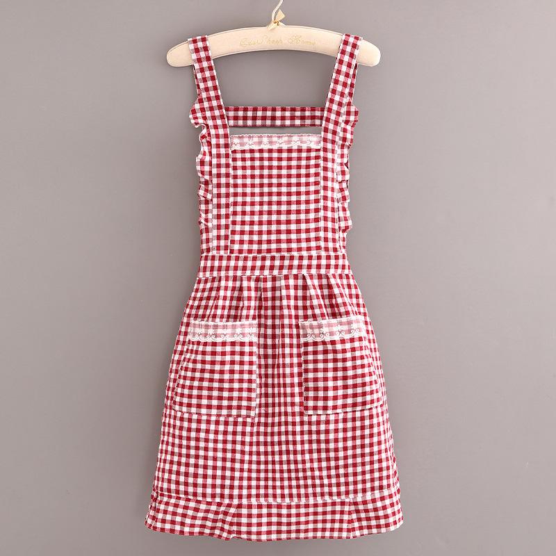 2024 Корейский стиль Дышащий женский кухонный фартук - Защита от пятен, Износостойкий, Модный дизайн