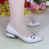 Women Sexy Party & Night Club 3cm Square Heel Pumps Lady Causal High Quality Mix Color White Office Heel Shoes A6052d