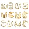 12Pcs/Set Ear Cuffs Leaf Ear Cuff Clip Earrings For Women Earcuff No Piercing