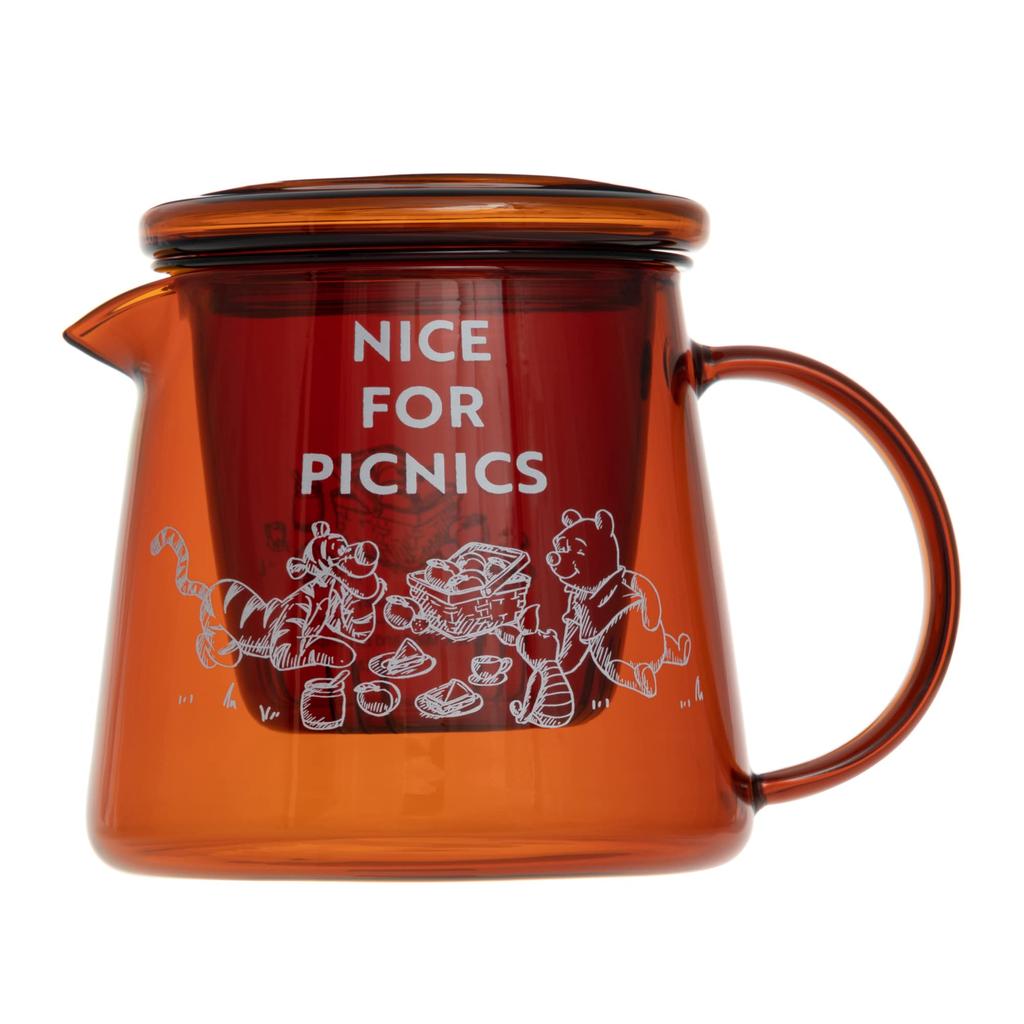 Maebata Стеклянная кастрюля Винни-Пух из термостойкого стекла, пригодна для посудомоечной машины и микроволновой печи, 600 мл, Disney 52824 D-WP33