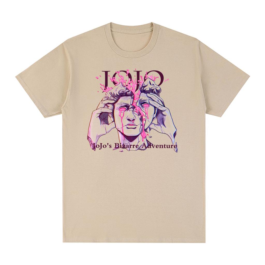 Vintage Tshirt Fashion Vaporwave Aesthetic Jotaro Cotton Unisex T shirt New Tee Tshirt Womens Tops