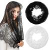 Vintage Lace Veil Inspired Infinity Shape Hollowed Out Veil Fashion Lace Shawl