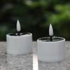 Solar Tea Lights Outdoor Garden LED Flameless Flickering Candle Light Landscape Courtyard Lamp Waterproof Dusk To Dawn Lighting
