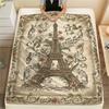 Paris Eiffel Tower Print Flannel Blanket, High quality Comfortable for All Seasons, Home Decor, Warmth and Comfort, Perfect for Christmas Gifts95