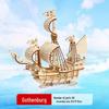 Красная лодка озера Наньху Деревянная модель для сборки - Культурный и творческий сувенир