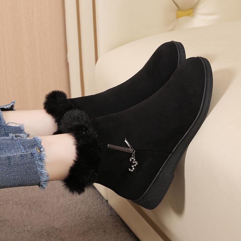 Зимняя мода Женские ботильоны на танкетке, увеличивающие рост, Обувь на высоком каблуке, Ботильоны с металлической отделкой из стразов, Ботас Мухер 2024