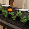 Simulated Flowers Artificial Rose Vines Black Halloween Garland  Halloween Party Decor