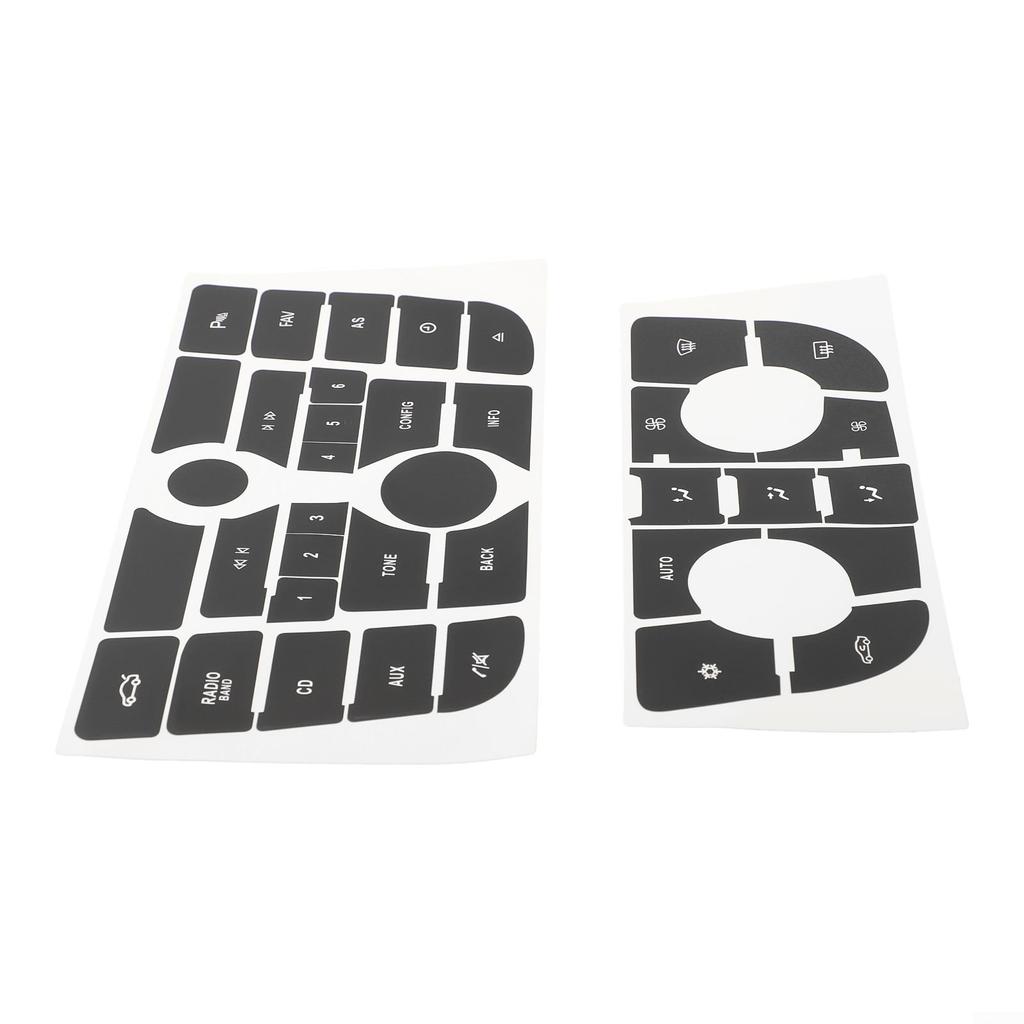 Черный ПВХ на приборной панели автомобиля, компакт-диск, радио, аудиокнопка, набор наклеек для OPEL ASTRA J