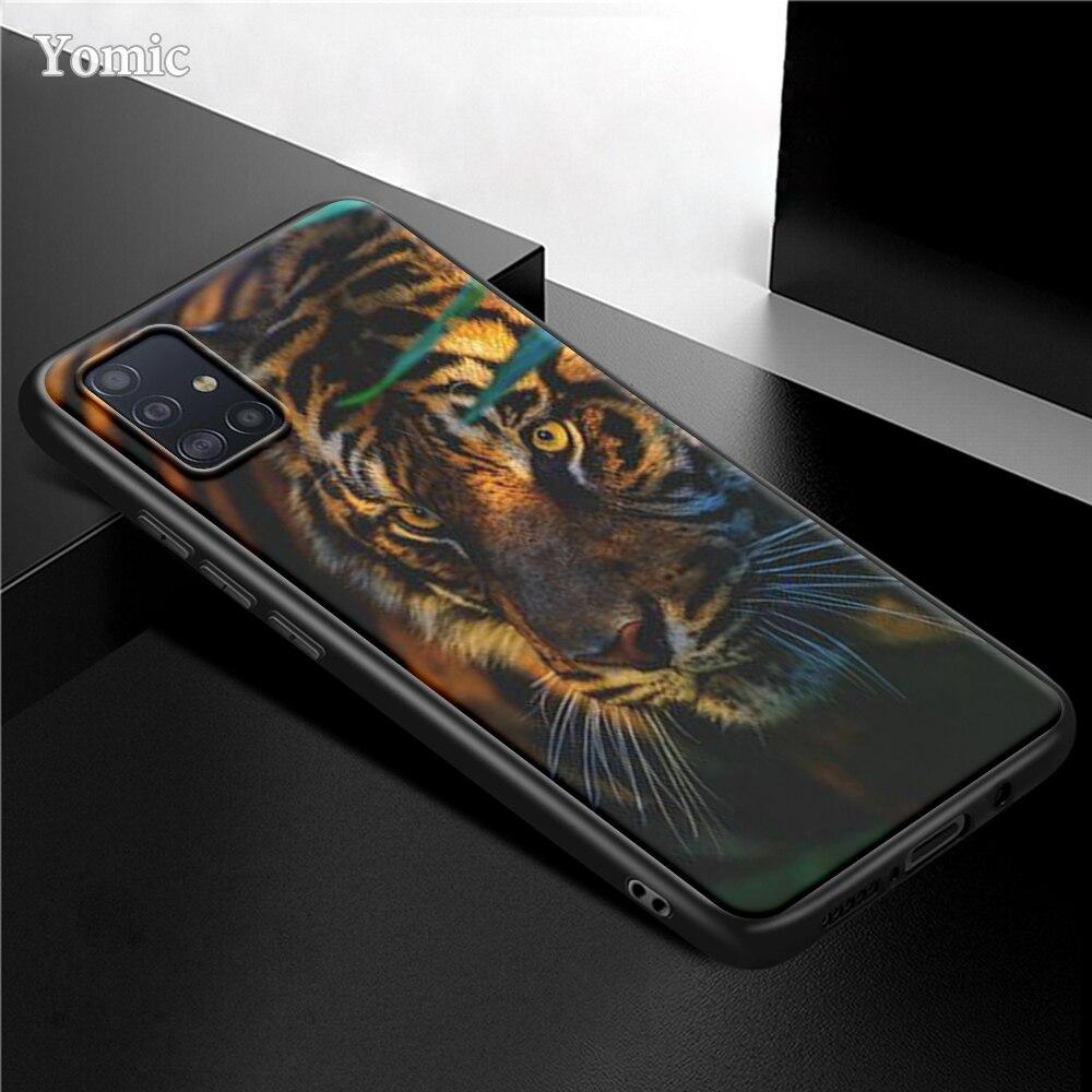 Чехол King Tiger Lion для Samsung Galaxy S21 Ultra A51 A71 A52 A72 5G S20 FE A50 A70 A41 A31 A30 A21s, черный чехол из ТПУ