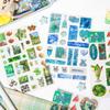 10sheets Kawaii Japanese Showa style glitter film PET die-cutting stickers DIY handmade scrapbook cute stationery stickers