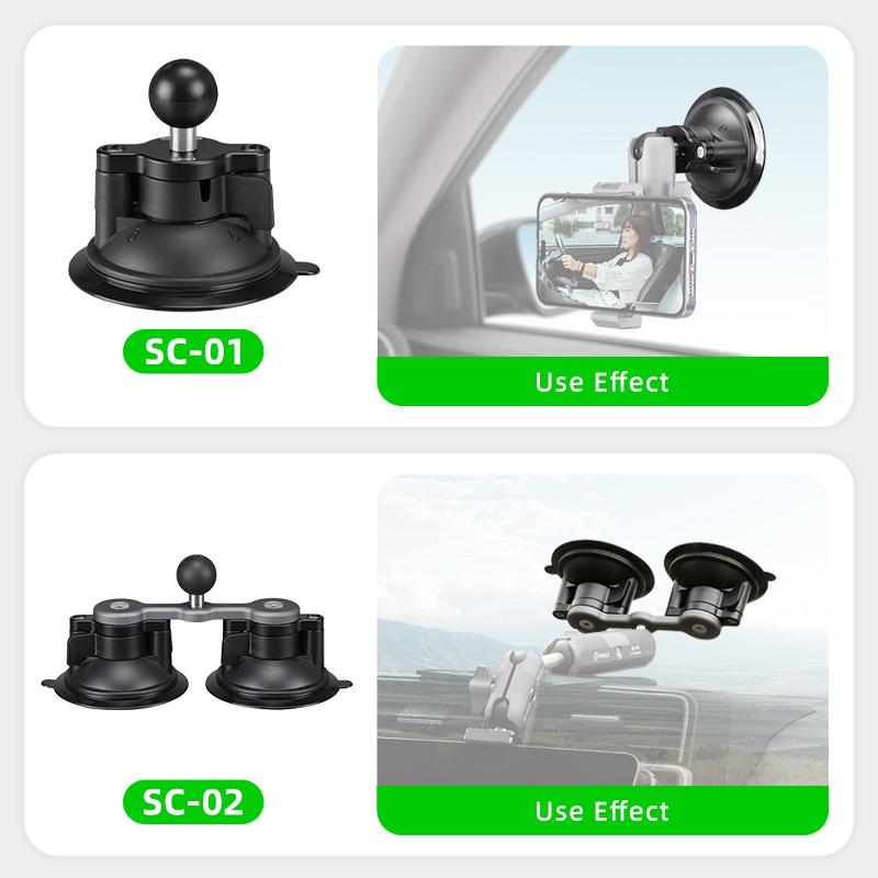 FANAUE Aluminum 1 inch Ball Head Adapter 25mm Mount Base Motorcycle Phone Holder Handlebar for DJI GoPro Insta360 Action Camera