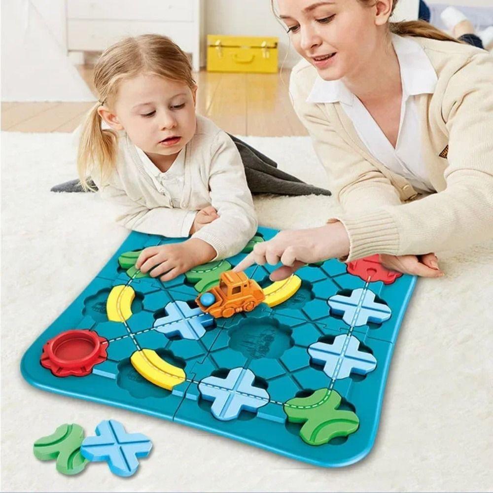 Plastic Logical Road Builder Games Montessori Table Education Puzzle Toys  Children's
